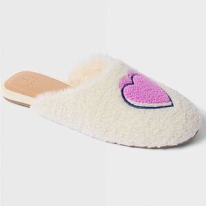 Roller rabbit x target women’s disco hearts fuzzy wave slippers—-pink/lavender